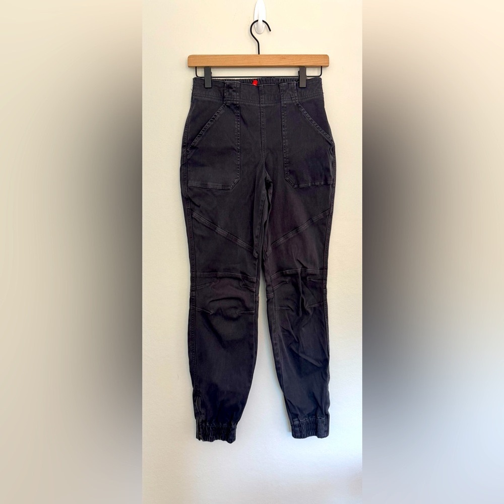 SPANX Womens Washed Black Jogger Stretch Pants - Size Small - Picture 2 of 8